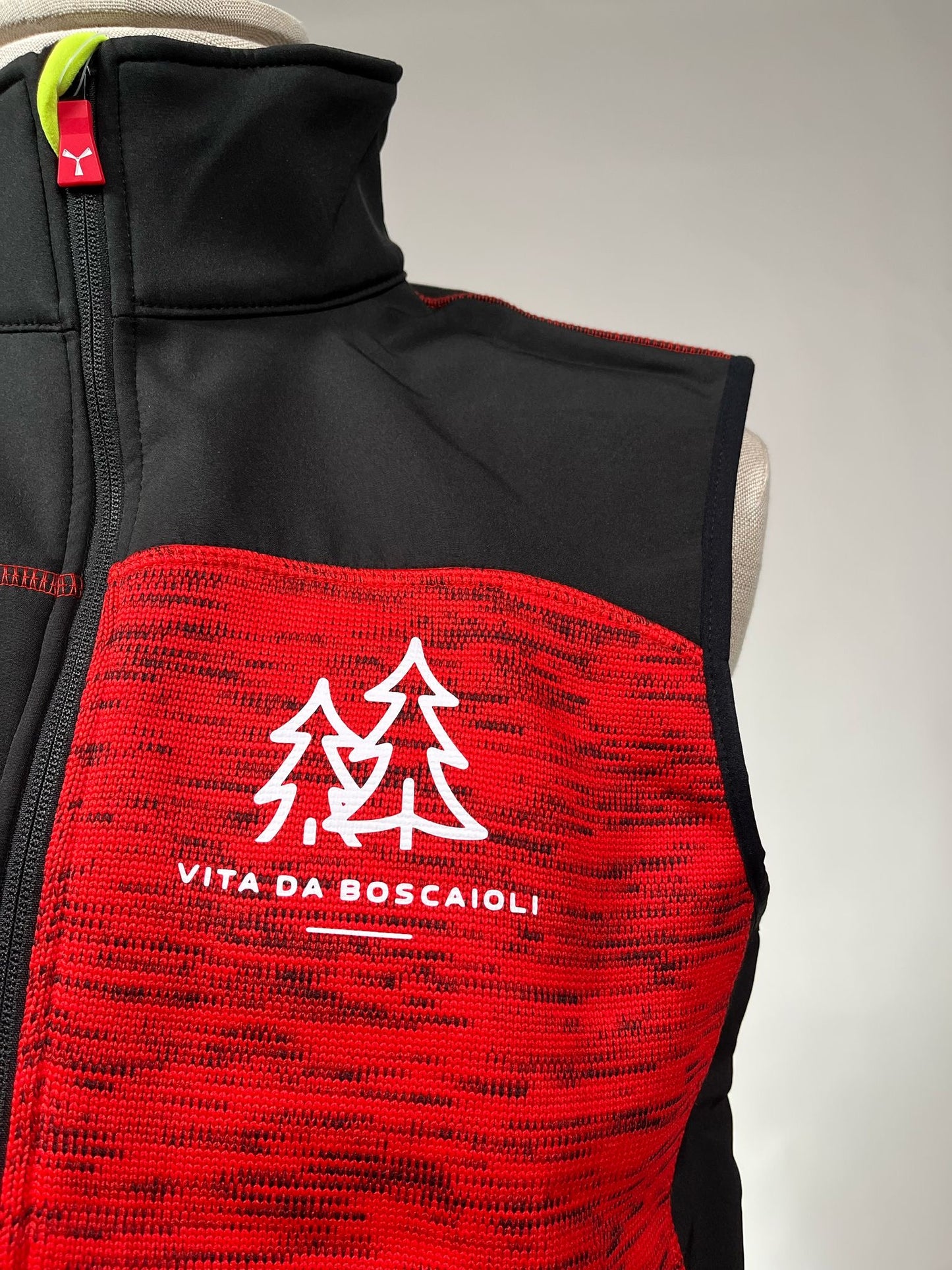 Gilet smanicato Vita da boscaioli / Rosso