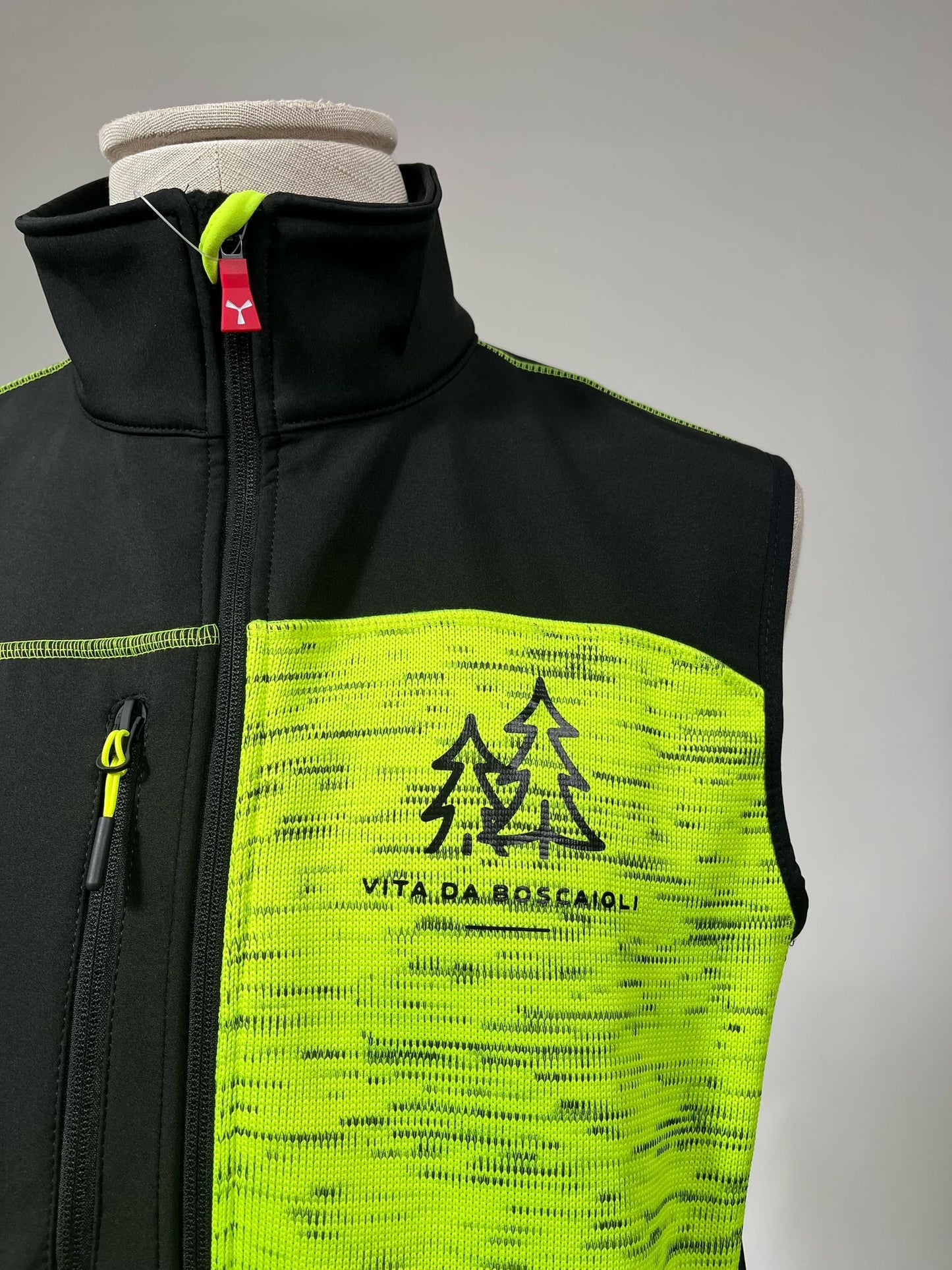 Gilet smanicato Vita da boscaioli / Giallo
