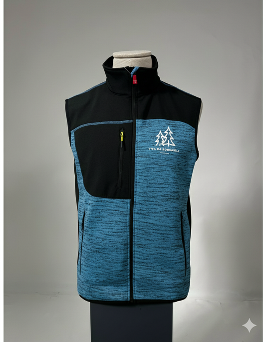 Gilet smanicato Vita da boscaioli / Blu