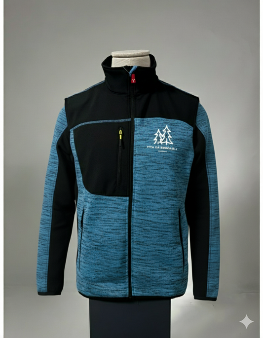 Gilet maniche lunghe Vita da boscaioli / blu