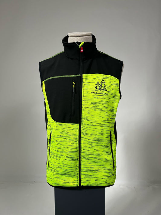 Gilet smanicato Vita da boscaioli / Giallo